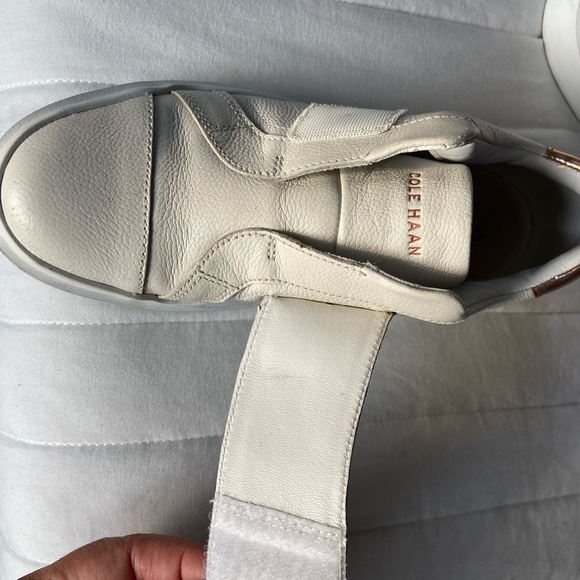 Cole Haan GrandPro Rally Velcro Leather Sneakers gold accent Women Size 5.5 B - Picture 6 of 12